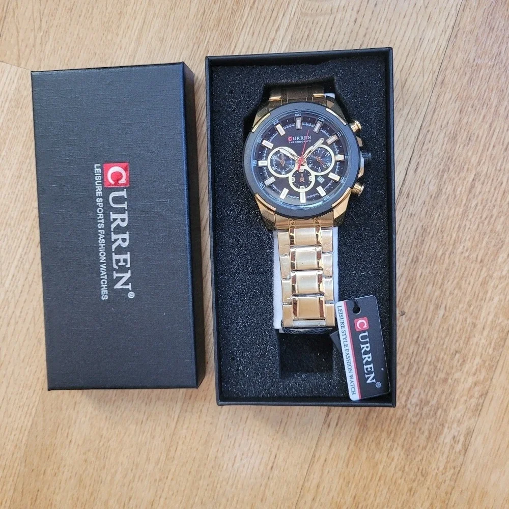 CURREN Multicolor Chronograph Watch‎ in Stainless Steel for Men